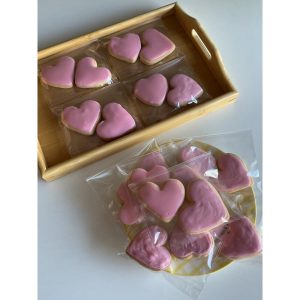 4’lü Pink Heart Cookies